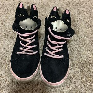 Girl black unicorn boots